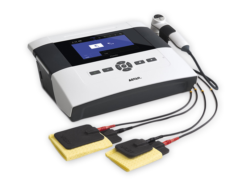 Zariadenie PhysioGo 300A je moderné zariadenie na vykonávanie liečebných procedúr vybavené až tromi terapeutickými kanály a rozsiahlou databázou prednastavených liečebných programov. PhysioGo 300A umožňuje liečbu pacientov trpiacich mi. Poruchami muskuloskeletálny alebo nervového systému alebo poraneniami mäkkých tkanív.
Model PhysioGo 301A má vstavanú Li-Ion batériu s kapacitou 2250 mAh