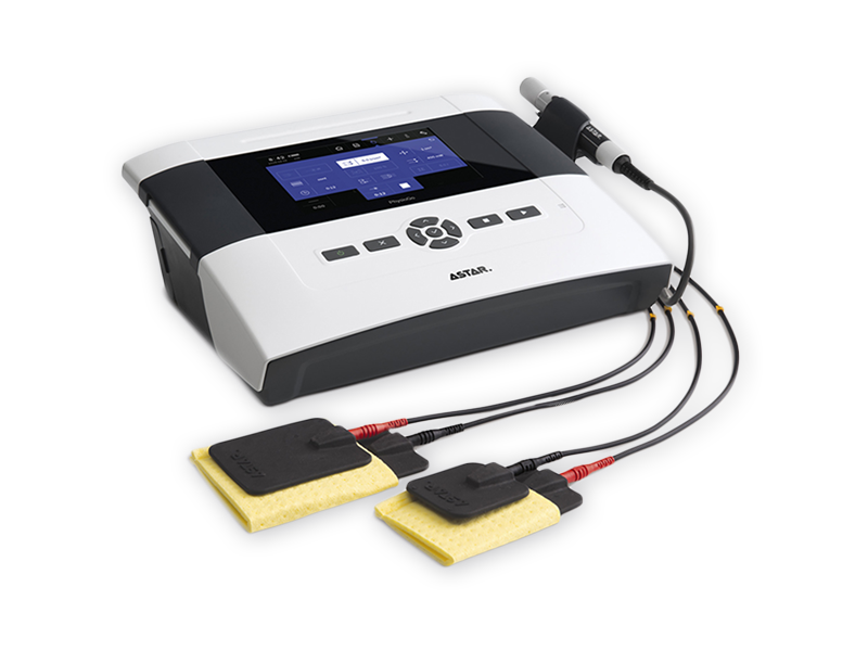 Moderný prístroj PhysioGo 500I je odpoveď 'na potreby profesionálnych fyzioterapeutických ordinácií. Vďaka svojej veľkosti a vybavení vám prístroj umožňuje vykonávať dvojkanálovú elektroterapiu, magnetoterapiu a nízkoenergetickú laserovú terapiu v ordinácii a mimo ju. Je to ideálny pracovný nástroj pre fyzioterapeutov a špecialistov na klinike bolesti.

Model PhysioGo 501I má vstavanú Li-Ion batériu s kapacitou 2250 mAh